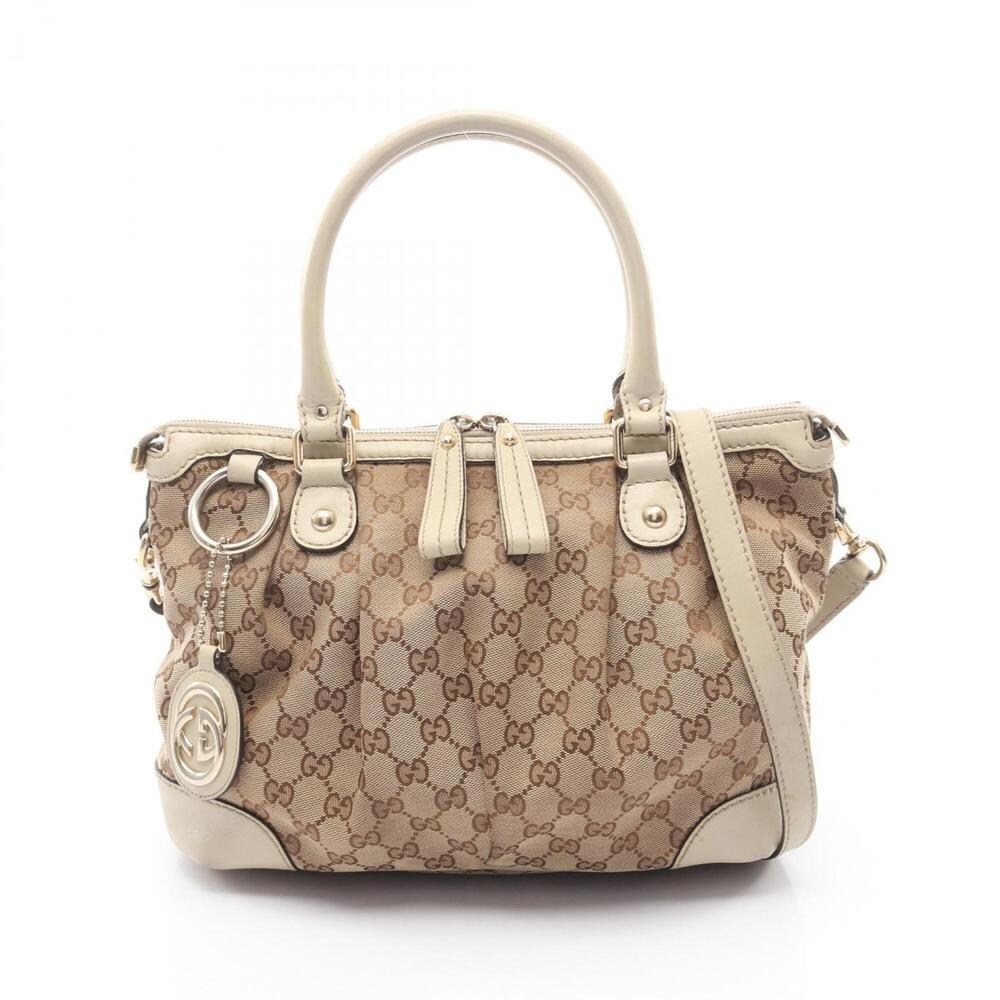 GUCCI Cream Leather Bag